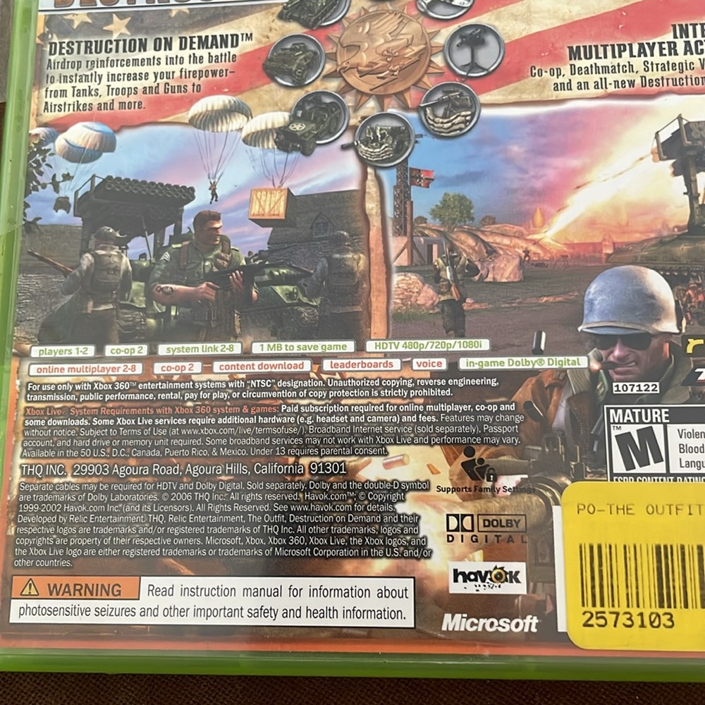 Xbox 360 The Outfit Tactical Action Shooter Game - Picture 5 of 10